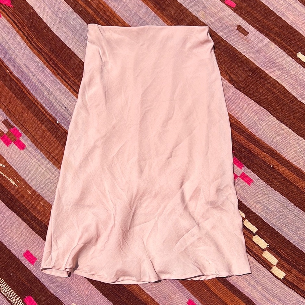 Silky Midi Slip Skirt